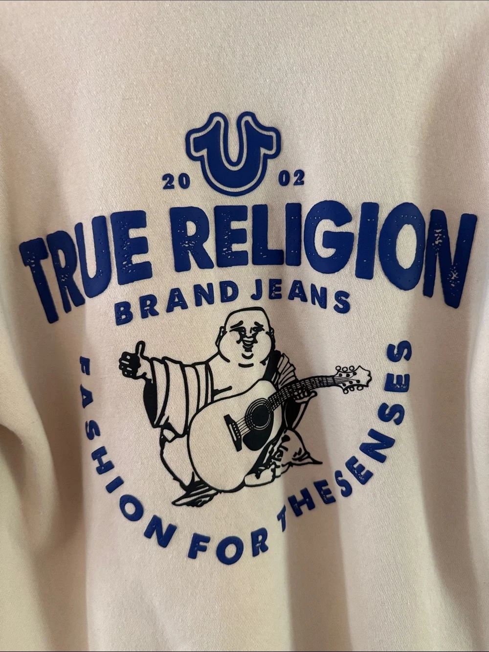 True Religion Cream Zipup Hoodie Sz S